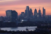 City of London at sunset