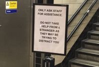 'Depressing' sign on the Tube 'Depressing' sign on the Tube