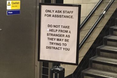 'Depressing' sign on the Tube