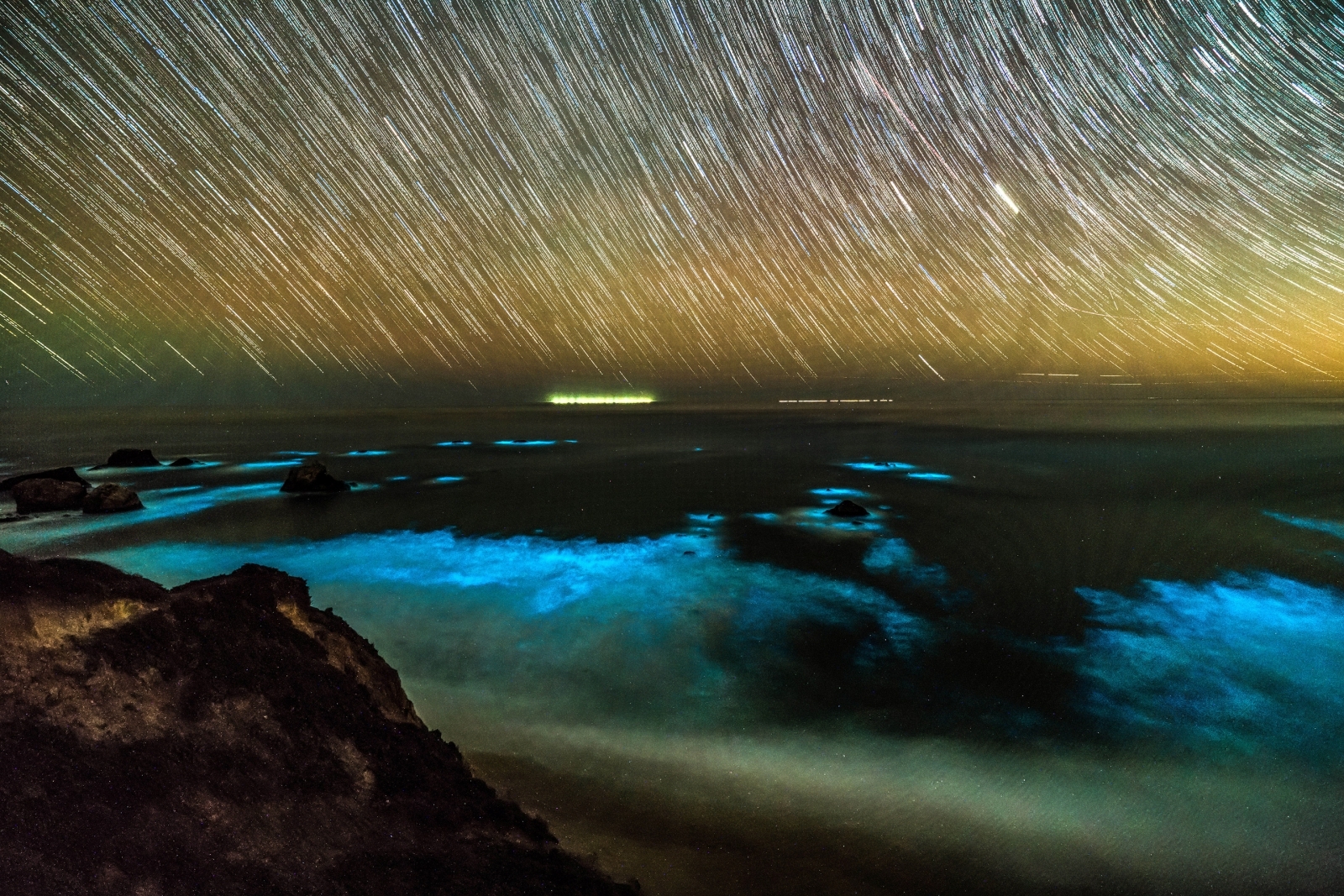 Amazing Photos Of Bioluminescent Phytoplankton Glowing Blue In The Sea 