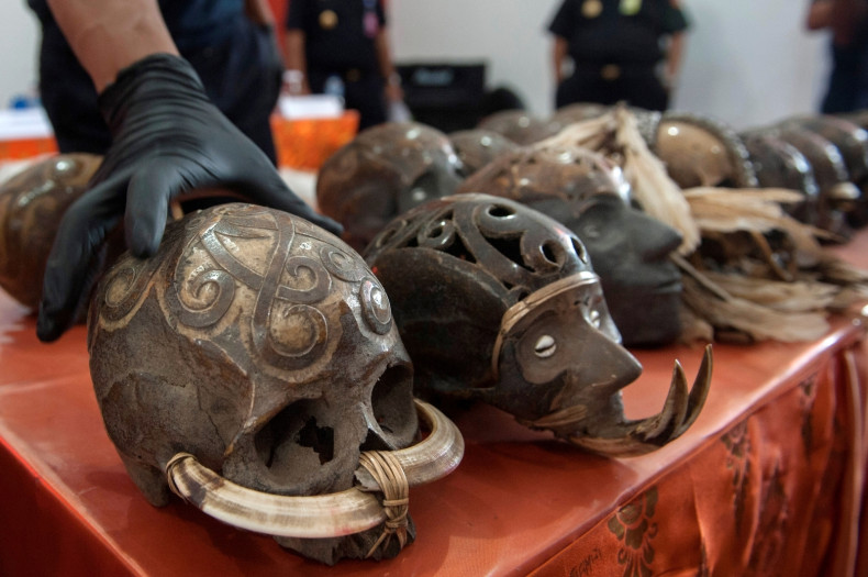 Customs officers in Bali find post 24 elaborately decorated human skulls that were being sent through the mail