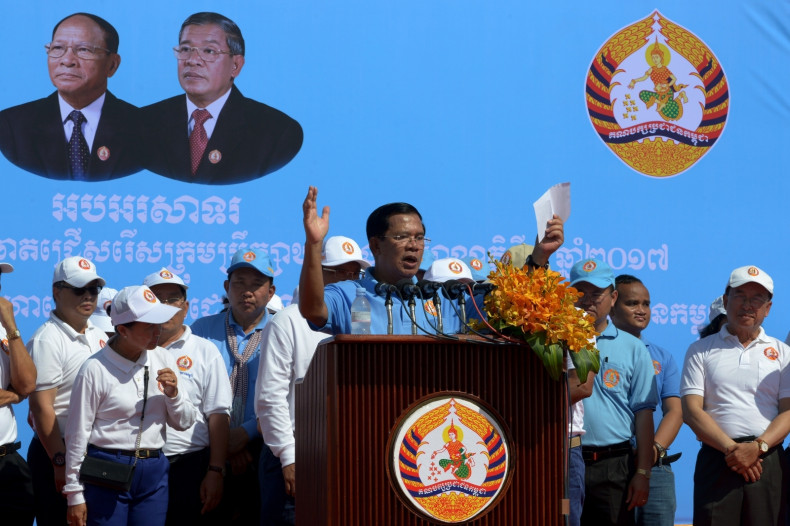 Cambodian Prime Minister Hun Sen campaigns