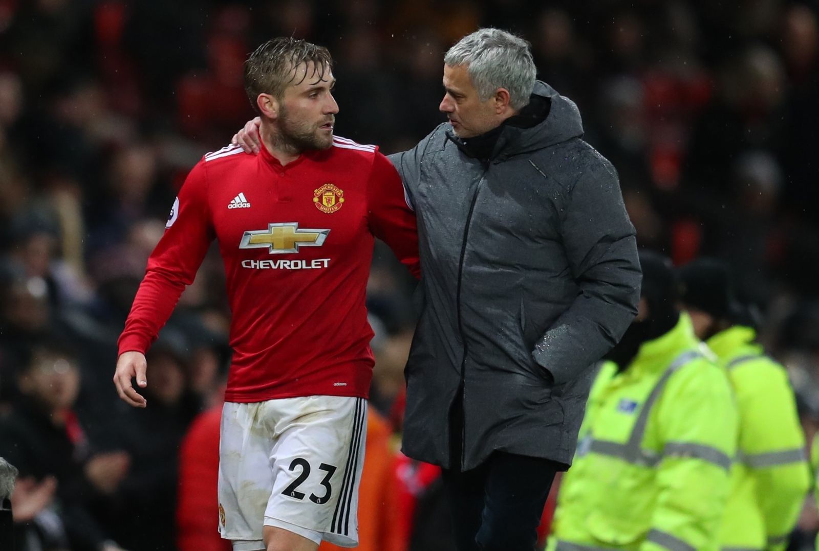 Luke Shaw and Jose Mourinho Luke Shaw and Jose Mourinho