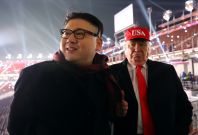 Kim Jong-un and Donald Trump impersonators