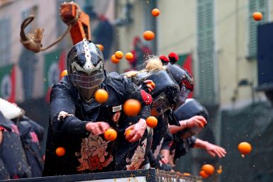 Ivrea carnival 2018 oranges