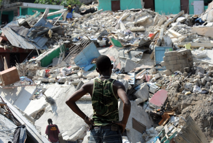 Haitan man after the 2010 Haiti earthquake
