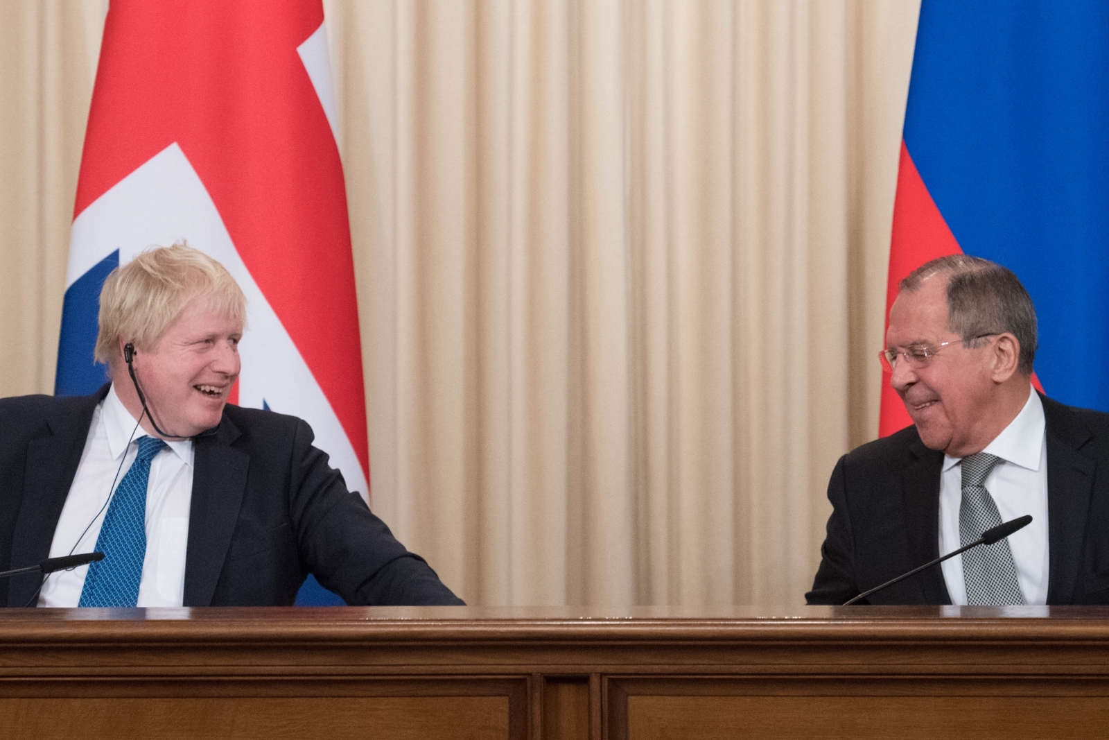 Boris Johnson and Sergei Lavrov Boris Johnson and Sergei Lavrov