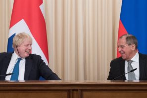 Boris Johnson and Sergei Lavrov