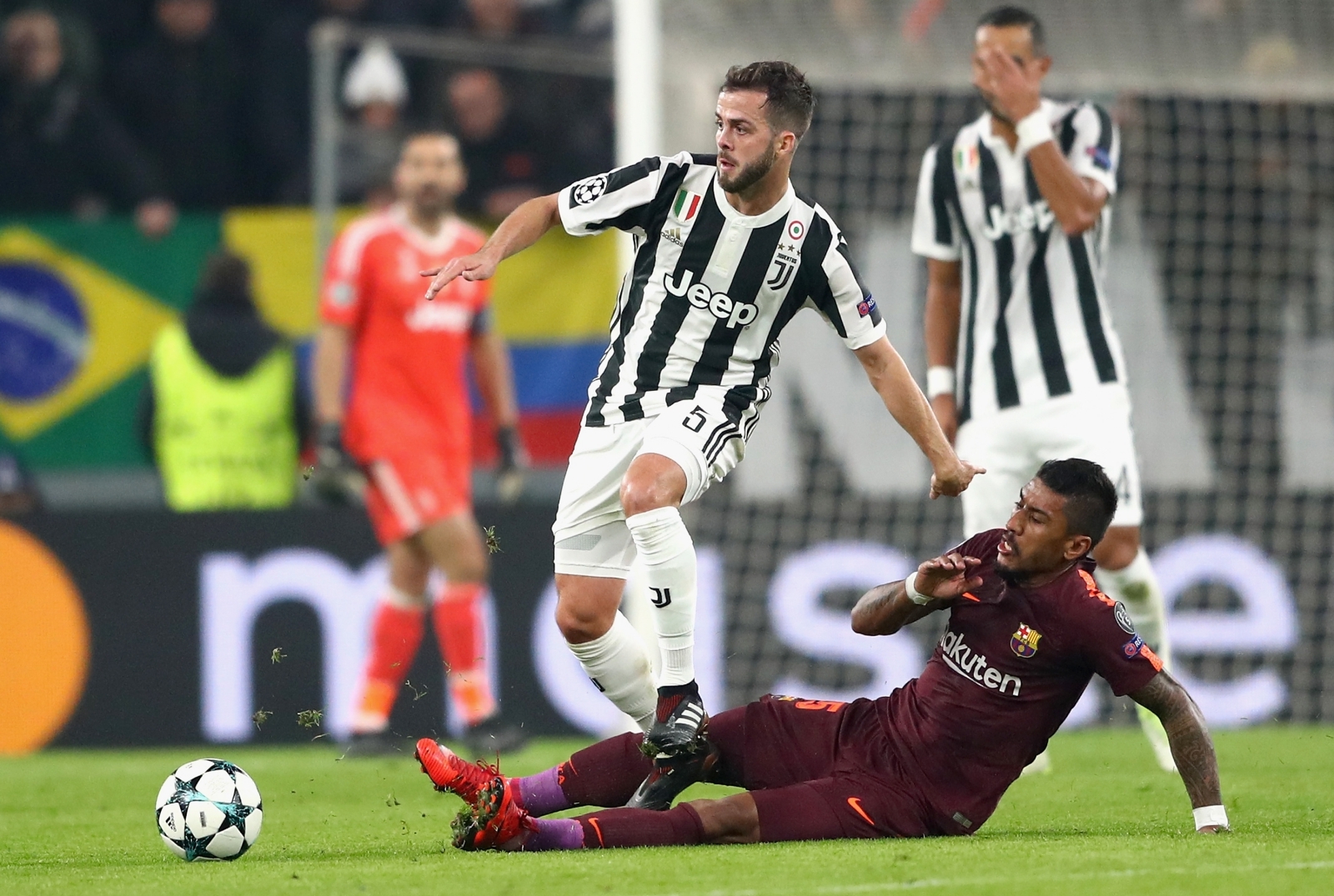 Miralem Pjanic and Paulinho Miralem Pjanic and Paulinho