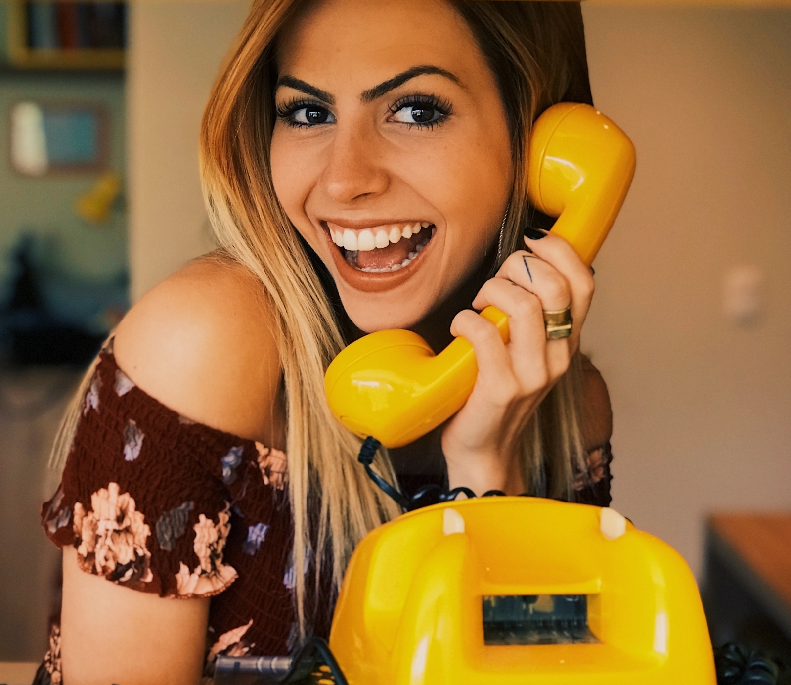 Woman on phone Woman on phone