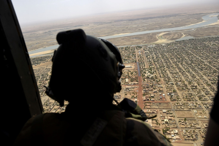 French helicopter crewman above Mali