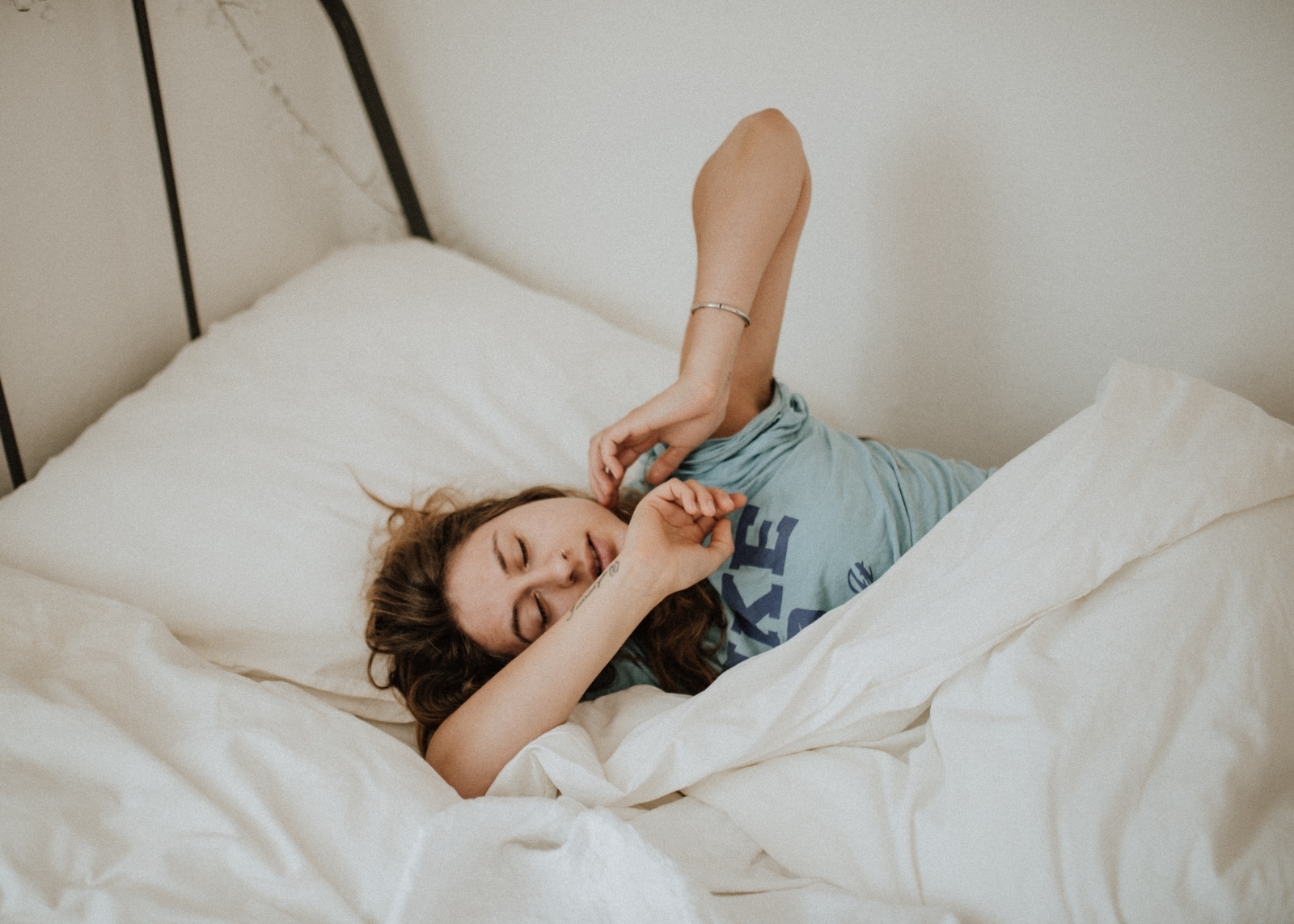 Waking up woman Waking up woman