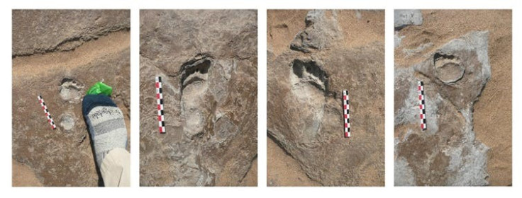 Ancient child footprints