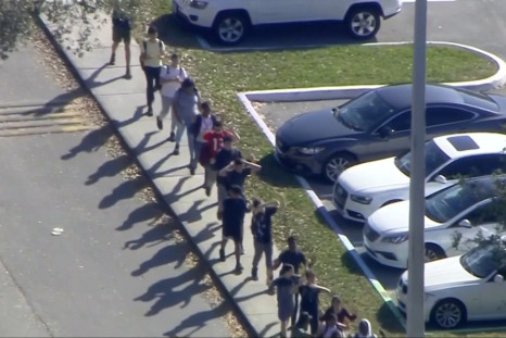 News Footage Shows Kids Walking Out After Florida School Shooting 