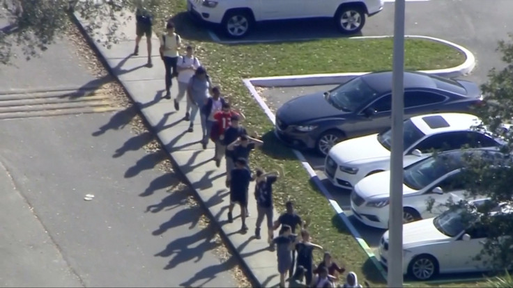 News Footage Shows Kids Walking Out After Florida School Shooting 