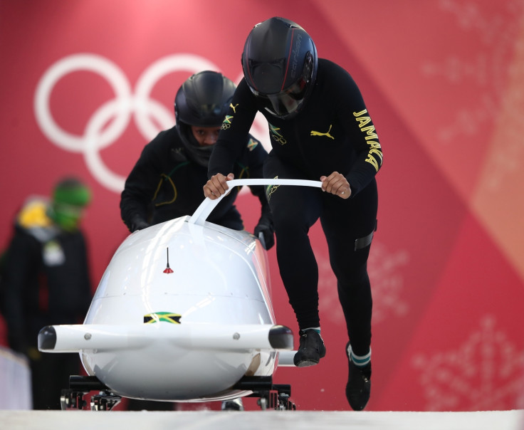 Jazmine Fenlator-Victoria of Jamaica trains during Bobsleigh practice ahead of the 2018 Winter Olympic Games at Olympic Sliding Centre in Pyeongchang-gun, South Korea