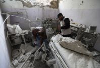 Idlib hospitals markets bombed air strikes