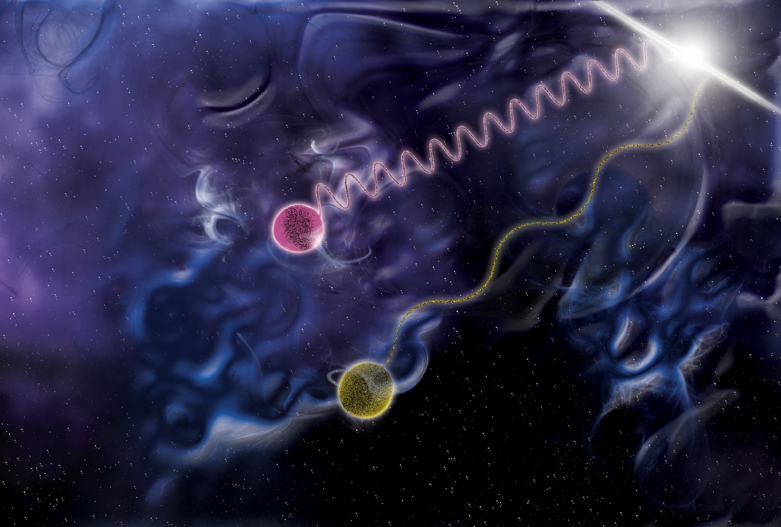 Two photons of light. Two photons of light.