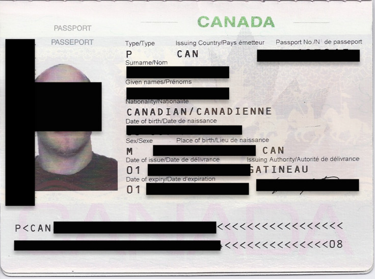 Leaked passport document