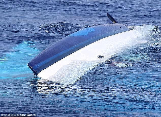 The capsized 37ft catamaran, Surf into Summer used by Bennett and his wife The capsized 37ft catamaran, Surf into Summer used by Bennett and his wife