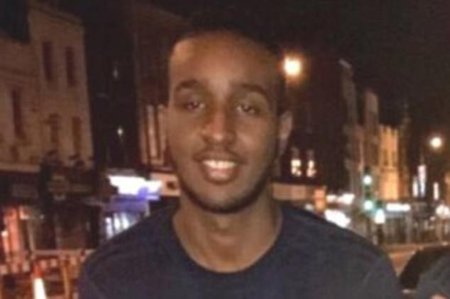 Sadiq Aadam, 20, was set upon by a gang wielding machetes and a samurai sword in Belsize Park and hacked to death Sadiq Aadam, 20, was set upon by a gang wielding machetes and a samurai sword in Belsize Park and hacked to death