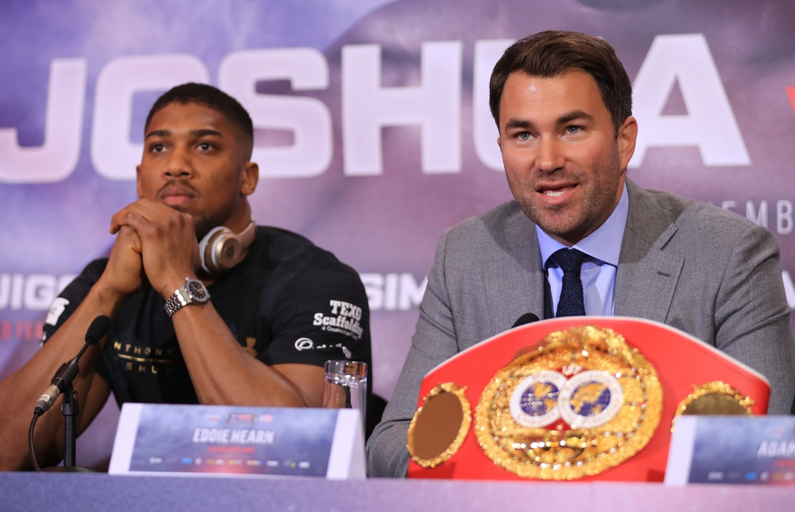 Anthony Joshua and Eddie Hearn Anthony Joshua and Eddie Hearn