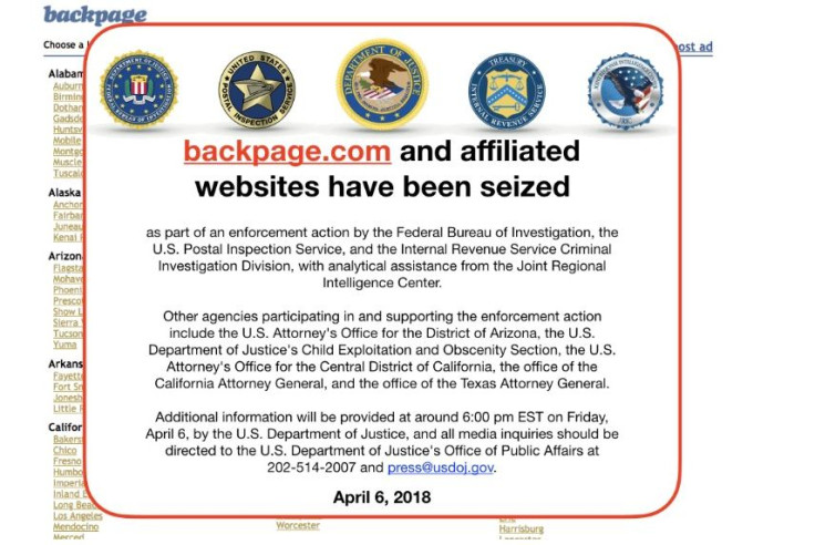 Backpage.com website Backpage.com website