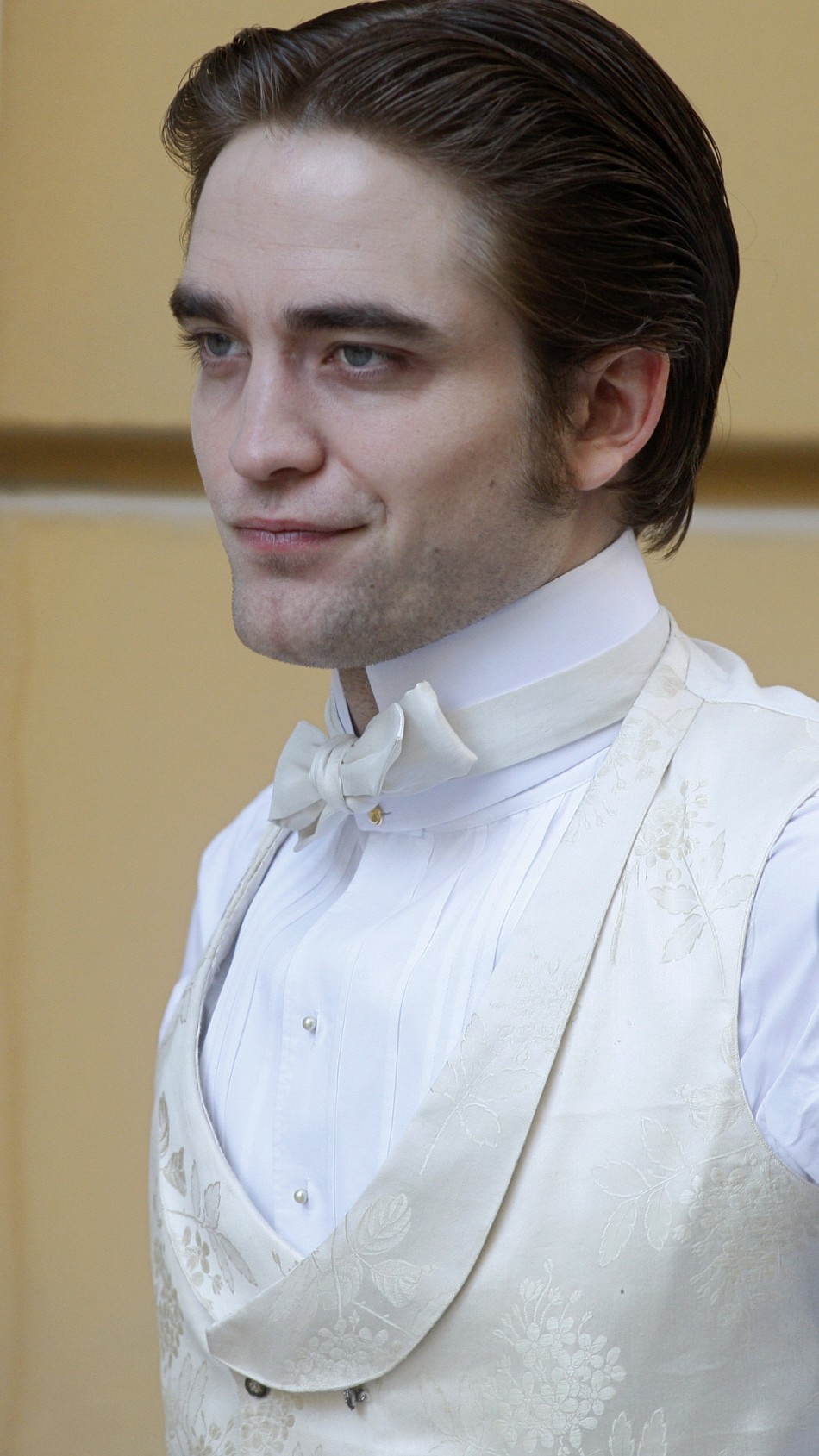 British actor Robert Pattinson is seen during the filming of a scene in his new movie quotBel Amiquot in Budapest April 8, 2010.