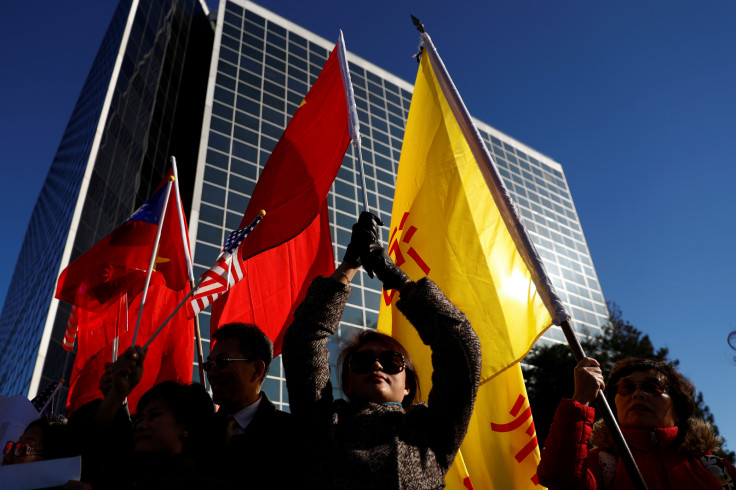 US China Taiwan Flags