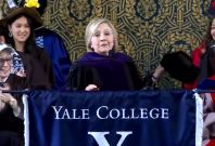 Hillary Clinton puts on Russian hat Hillary Clinton puts on Russian hat