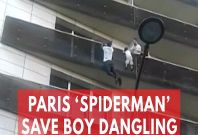 'Spiderman' saves dangling child 'Spiderman' saves dangling child