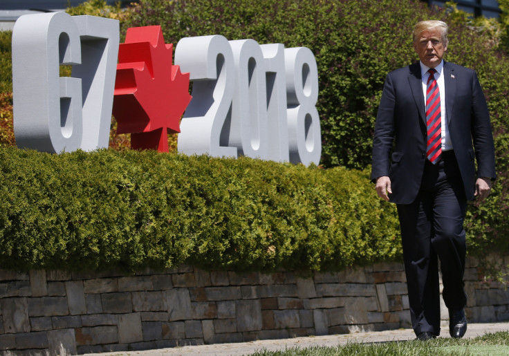 Donald Trump arrives at the G-7 summit