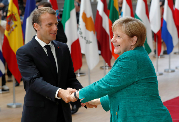 Angela Merkel and Emmanuel Macron