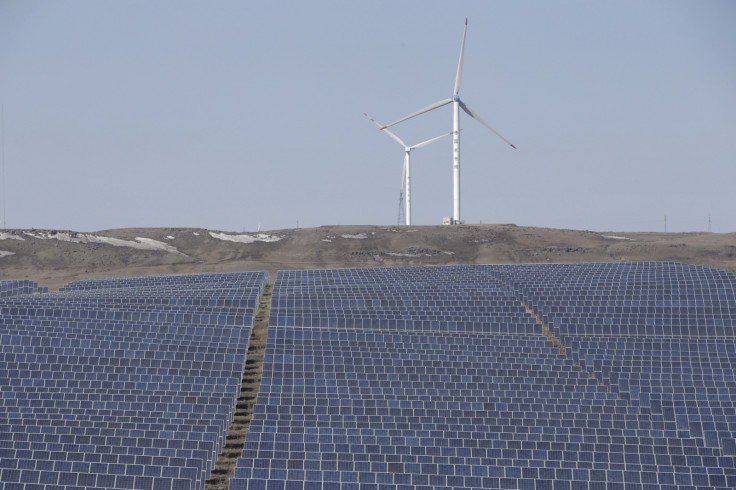 Wind turbines and solar panels