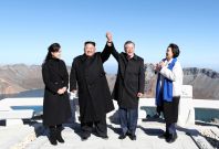 Kim Jong Un and Kim Jung-sook Kim Jong Un and Kim Jung-sook