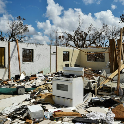 Destroyed home in the Bahamas
