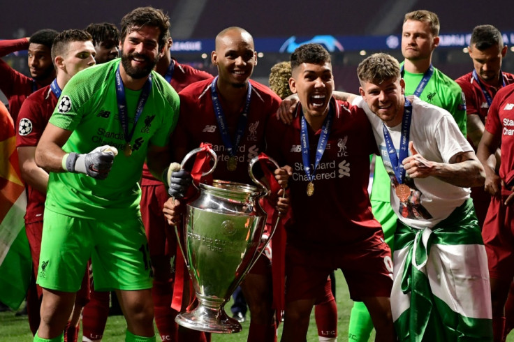 Liverpool with Champions League trophy