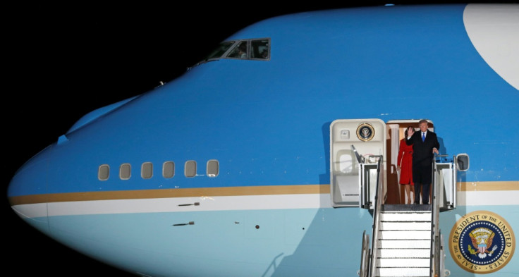 Donald and Melania Trump arrive in London