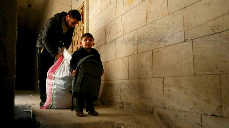 Syrians flee their homes