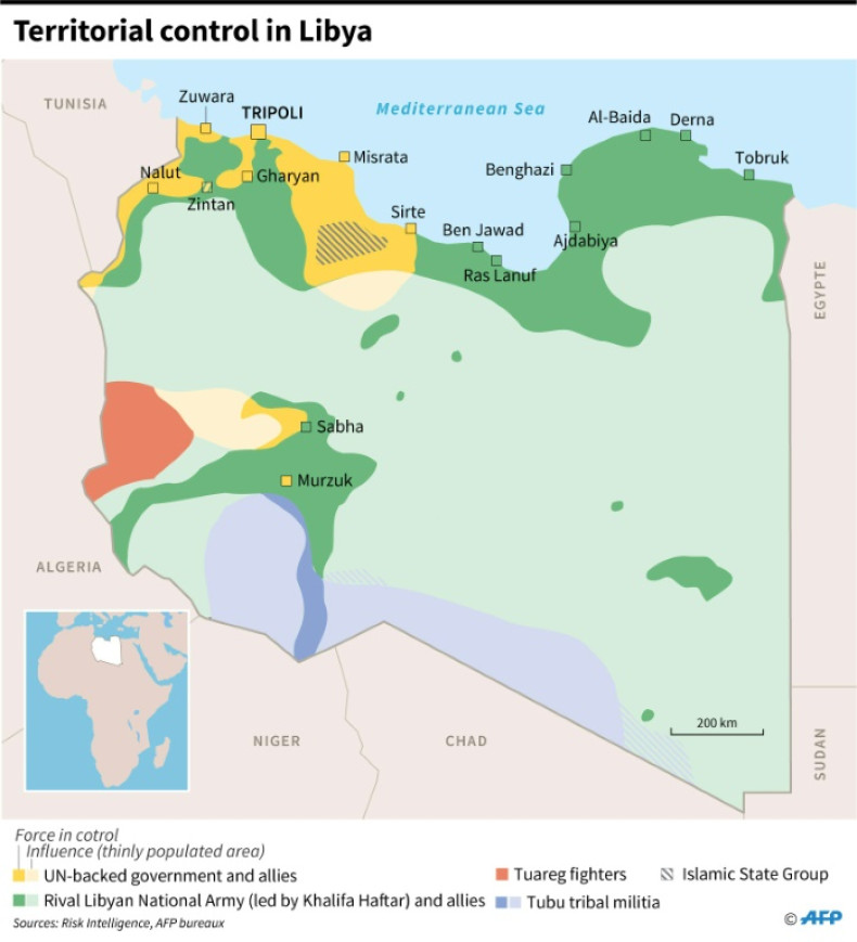 Territorial control in Libya