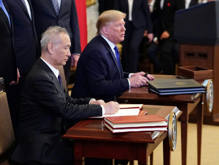 Donald Trump and Chinese Vice Premier Liu