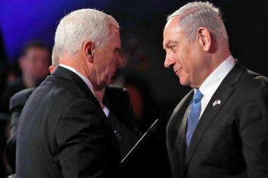 Mike Pence and Benjamin Netanyahu