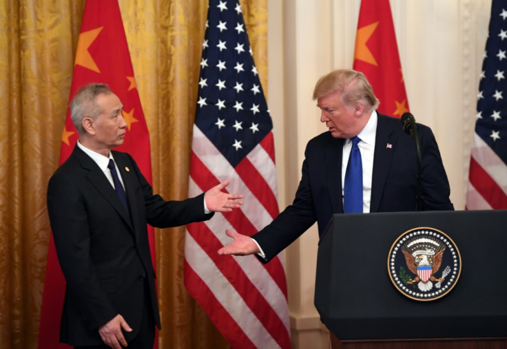 Donald Trump and Chinese Vice Premier Liu