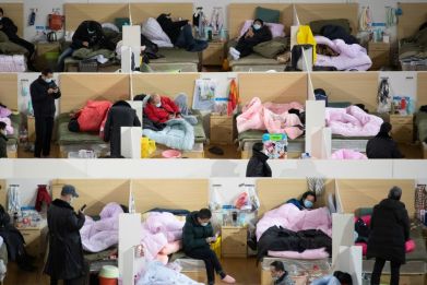 Makeshift hospitals at Hubei