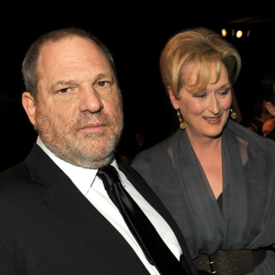 Harvey Weinstein pictured with actress Meryl Streep