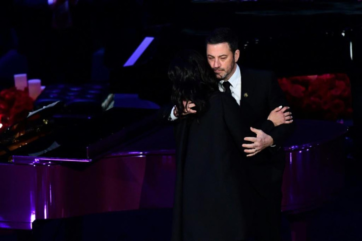 Vanessa Bryant hugs Jimmy Kimmel