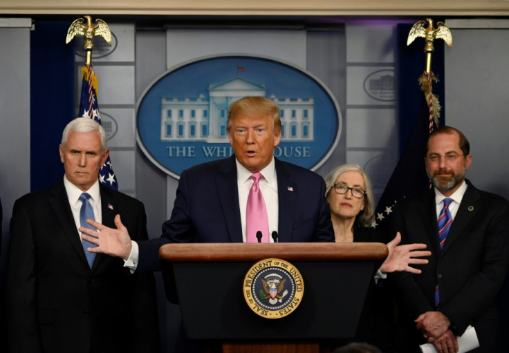 Trump, Mike Pence, Alex Azar, Anne Schuchat