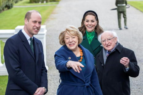 William and Kate with Irish President