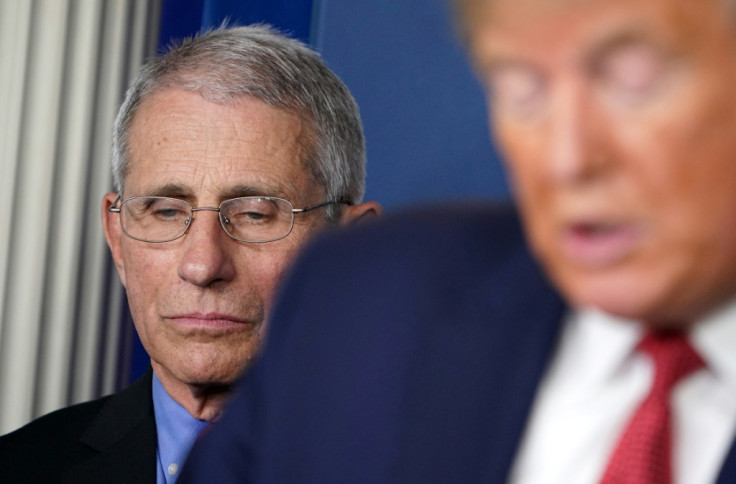 Dr. Anthony Fauci and Donald Trump