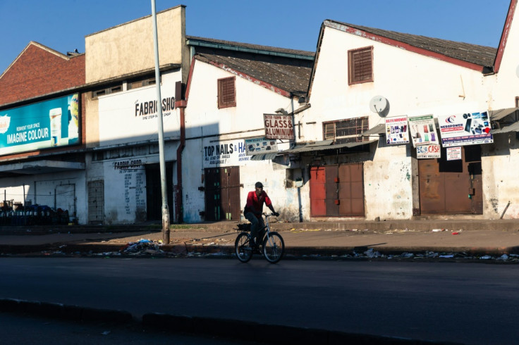 A cyclist in Harare